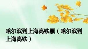 哈尔滨到上海高铁票（哈尔滨到上海高铁）