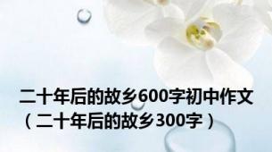 二十年后的故乡600字初中作文（二十年后的故乡300字）