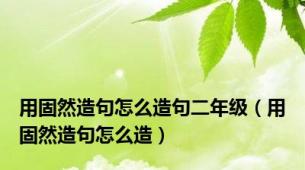 用固然造句怎么造句二年级（用固然造句怎么造）