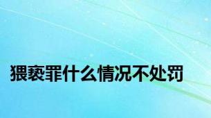 猥亵罪什么情况不处罚