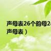 声母表26个韵母24个（声母表）