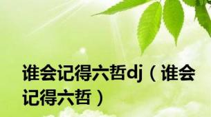 谁会记得六哲dj（谁会记得六哲）