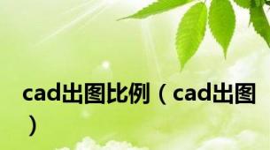 cad出图比例（cad出图）