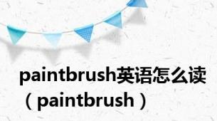 paintbrush英语怎么读（paintbrush）