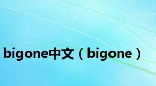 bigone中文（bigone）