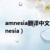 amnesia翻译中文（amnesia）