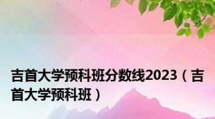 吉首大学预科班分数线2023（吉首大学预科班）