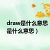 draw是什么意思（cut是什么意思）