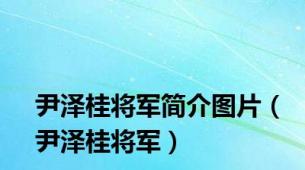 尹泽桂将军简介图片（尹泽桂将军）