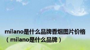 milano是什么品牌香烟图片价格（milano是什么品牌）