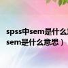 spss中sem是什么意思（sem是什么意思）