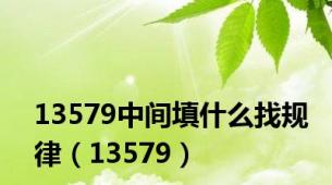 13579中间填什么找规律（13579）