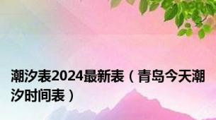 潮汐表2024最新表（青岛今天潮汐时间表）