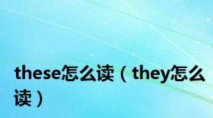 these怎么读（they怎么读）