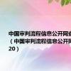 中国审判流程信息公开网查询2021（中国审判流程信息公开网查询2020）