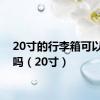 20寸的行李箱可以登机吗（20寸）