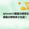 iphone15屏幕分辨率怎么调（屏幕分辨率多少合适）