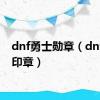 dnf勇士勋章（dnf勇士印章）