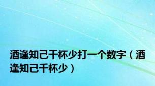 酒逢知己千杯少打一个数字（酒逢知己千杯少）