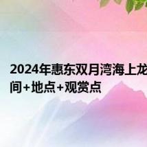 2024年惠东双月湾海上龙舟赛时间+地点+观赏点