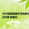 2024临高县端午龙舟赛于6月10日开赛 附指引