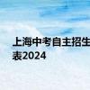 上海中考自主招生计划表2024