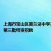 上海市宝山区美兰湖中学2024年第三批师资招聘