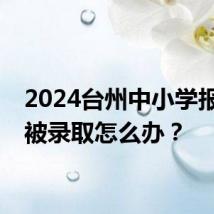 2024台州中小学报名未被录取怎么办？