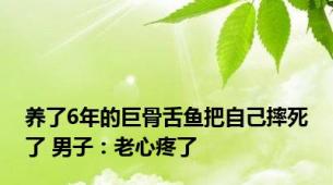 养了6年的巨骨舌鱼把自己摔死了 男子：老心疼了