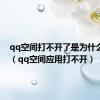 qq空间打不开了是为什么2020（qq空间应用打不开）