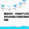 国瓷材料：对控股子公司深圳爱尔创科技有限公司股权重组事项进行调整