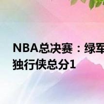 NBA总决赛：绿军大胜独行侠总分1