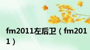 fm2011左后卫（fm2011）