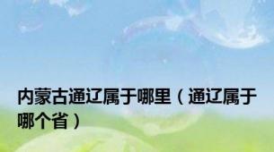 内蒙古通辽属于哪里（通辽属于哪个省）