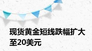 现货黄金短线跌幅扩大至20美元