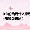 iris的结局什么意思（iris电影版结局）