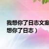 我想你了日志文案（我想你了日志）