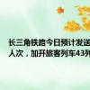 长三角铁路今日预计发送300万人次，加开旅客列车43列