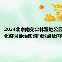 2024北京南苑森林湿地公园端午文化游园会活动时间地点及内容安排