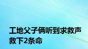 工地父子俩听到求救声救下2条命