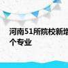 河南51所院校新增296个专业