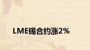 LME锡合约涨2%