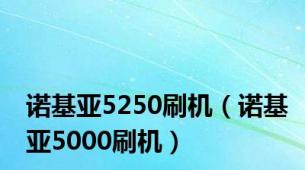 诺基亚5250刷机（诺基亚5000刷机）