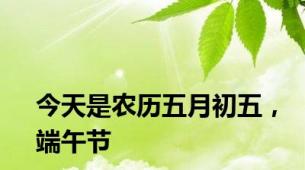 今天是农历五月初五，端午节