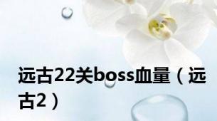 远古22关boss血量（远古2）