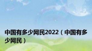 中国有多少网民2022（中国有多少网民）