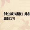 创业板指翻红 此前一度跌超1%