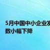 5月中国中小企业发展指数小幅下降