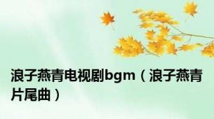 浪子燕青电视剧bgm（浪子燕青片尾曲）