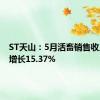 ST天山：5月活畜销售收入同比增长15.37%